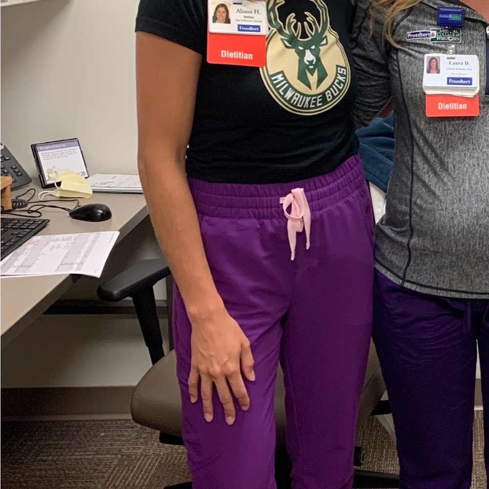 Purple High Waisted FIG scrubs